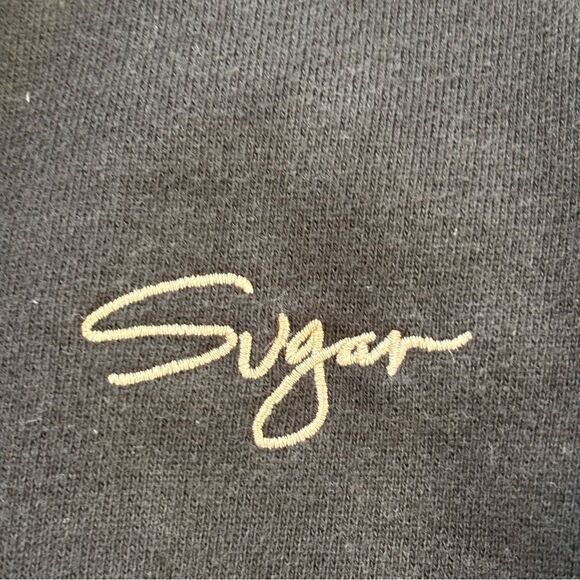 Oak + Fort Black Sweatshirt Sugar Embroidered XS - Picture 5 of 8